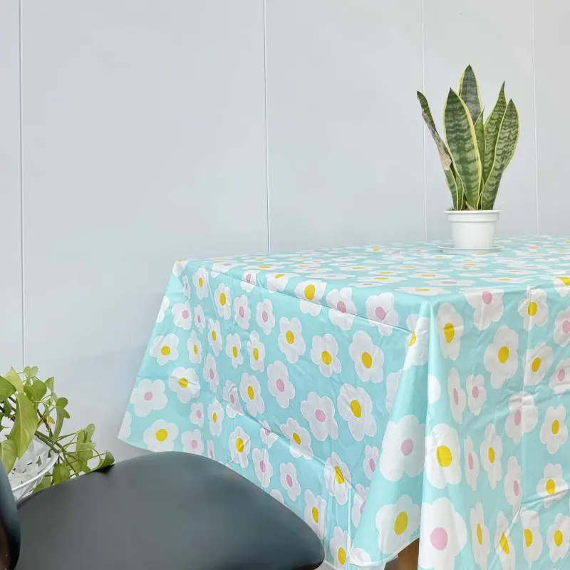 Pastel Garden Vinyl Table Cover