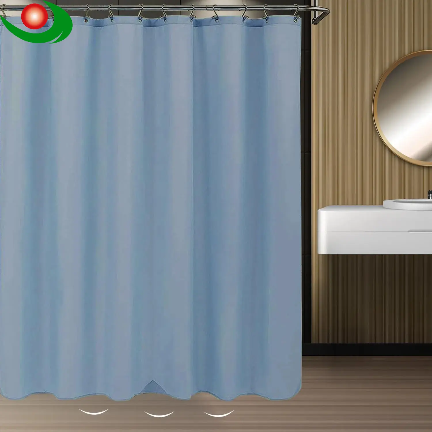 Family-friendly, Waterproof, Environmentally Friendly - Fabric Shower Curtain