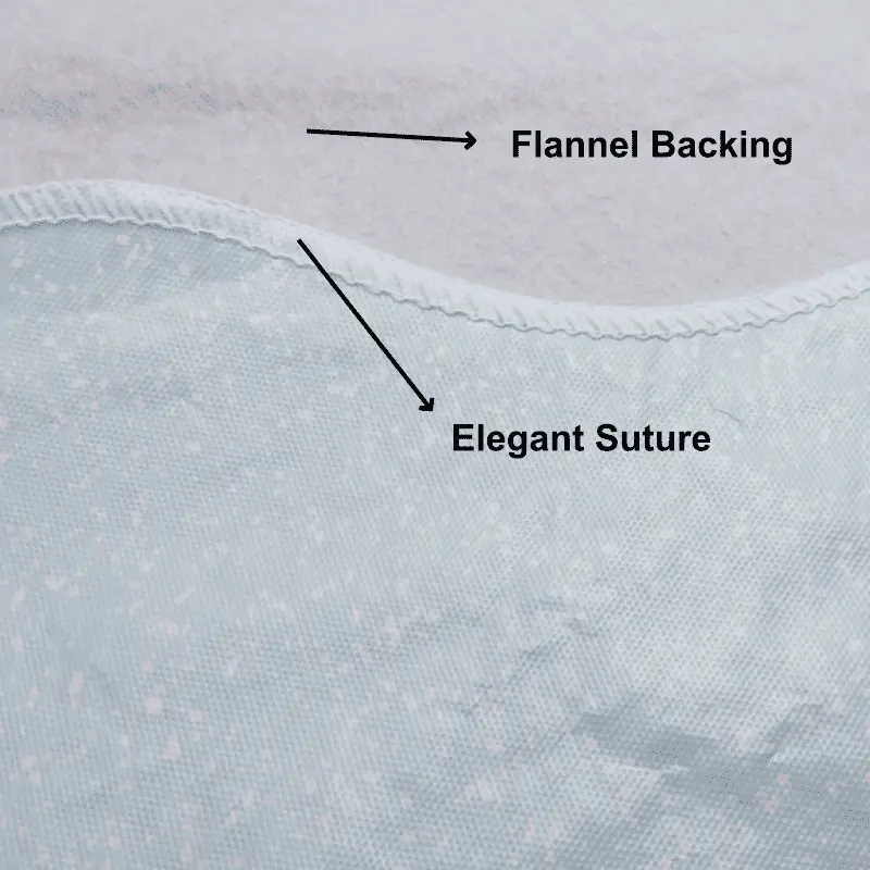 Light Blue Flannel Backed Vinyl Tablecloth