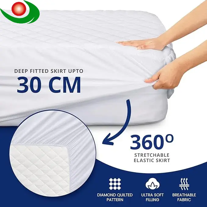 Vinyl Mattress Protector with Elastic Fitted Design