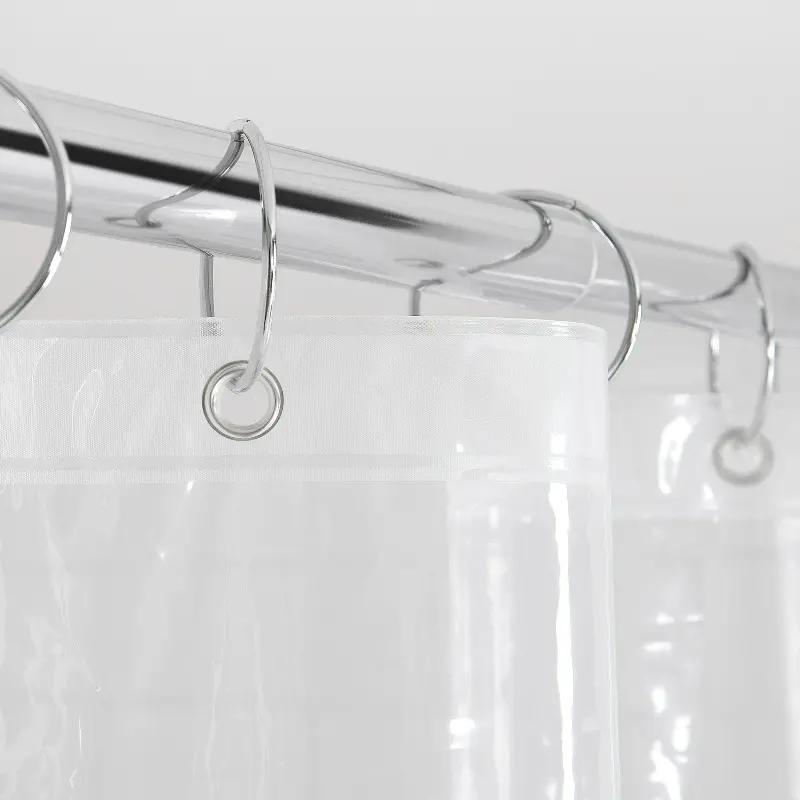 Transparent PEVA Shower Curtain