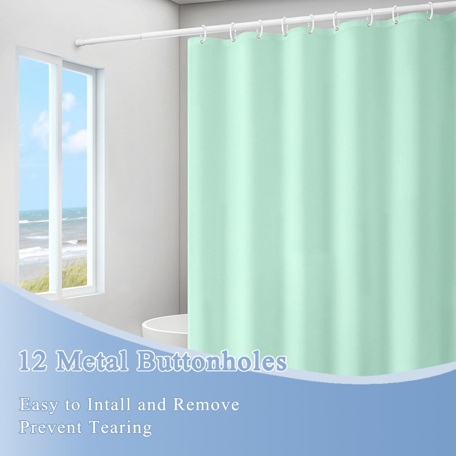 Custome Shower Curtain Waterproof Plastic Shower Curtain High Quality PEVA
