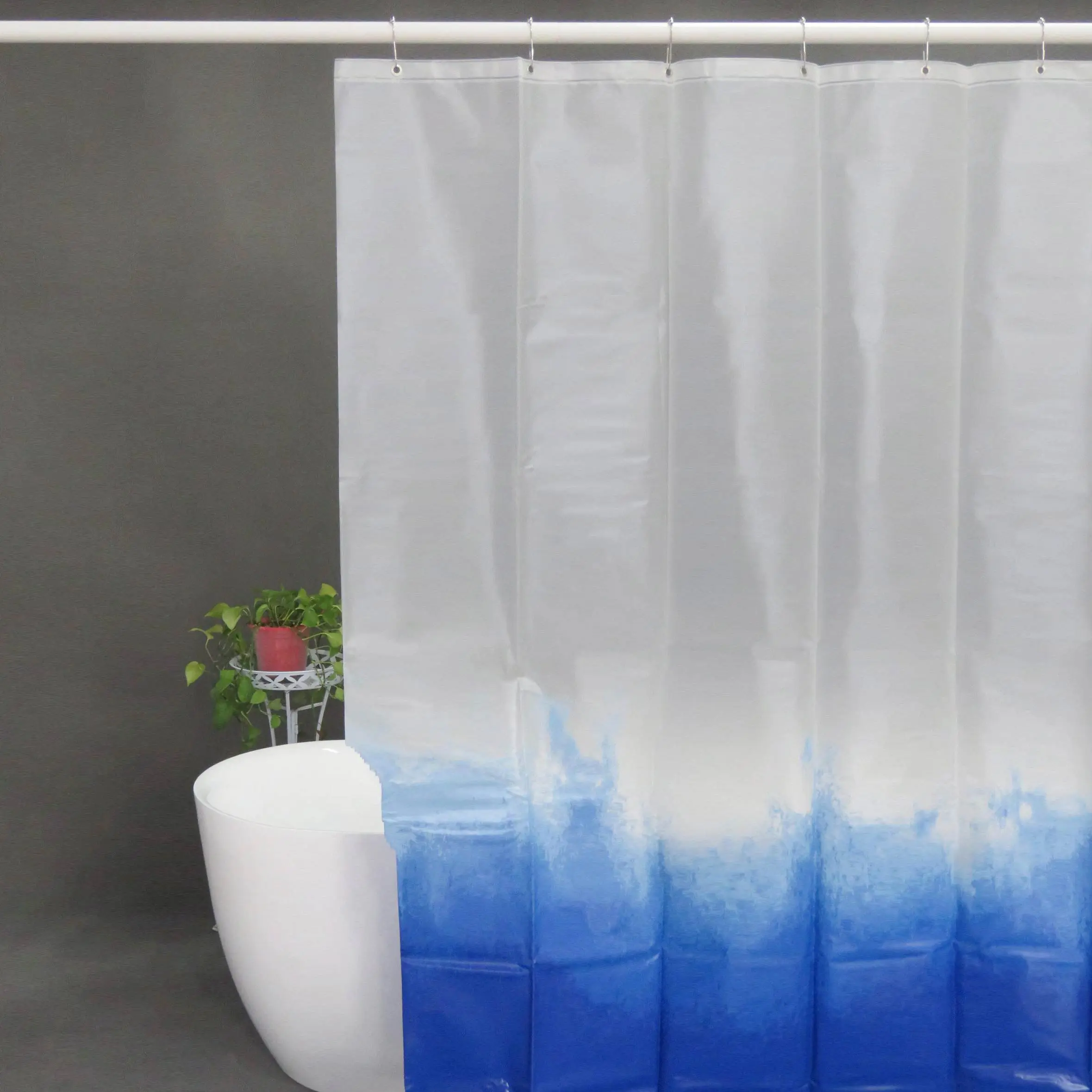 BreezeGuard Plastic Shower Drape
