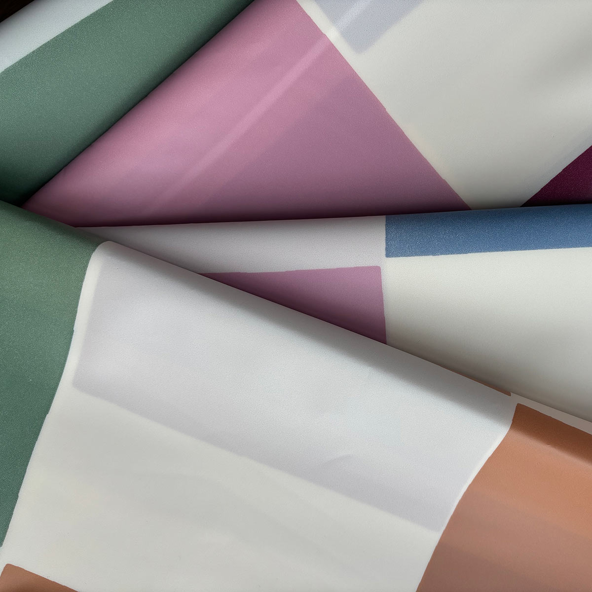 Color Block PEVA Shower Curtain