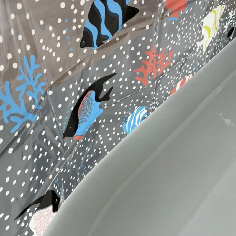 Ocean Theme PEVA Shower Curtain