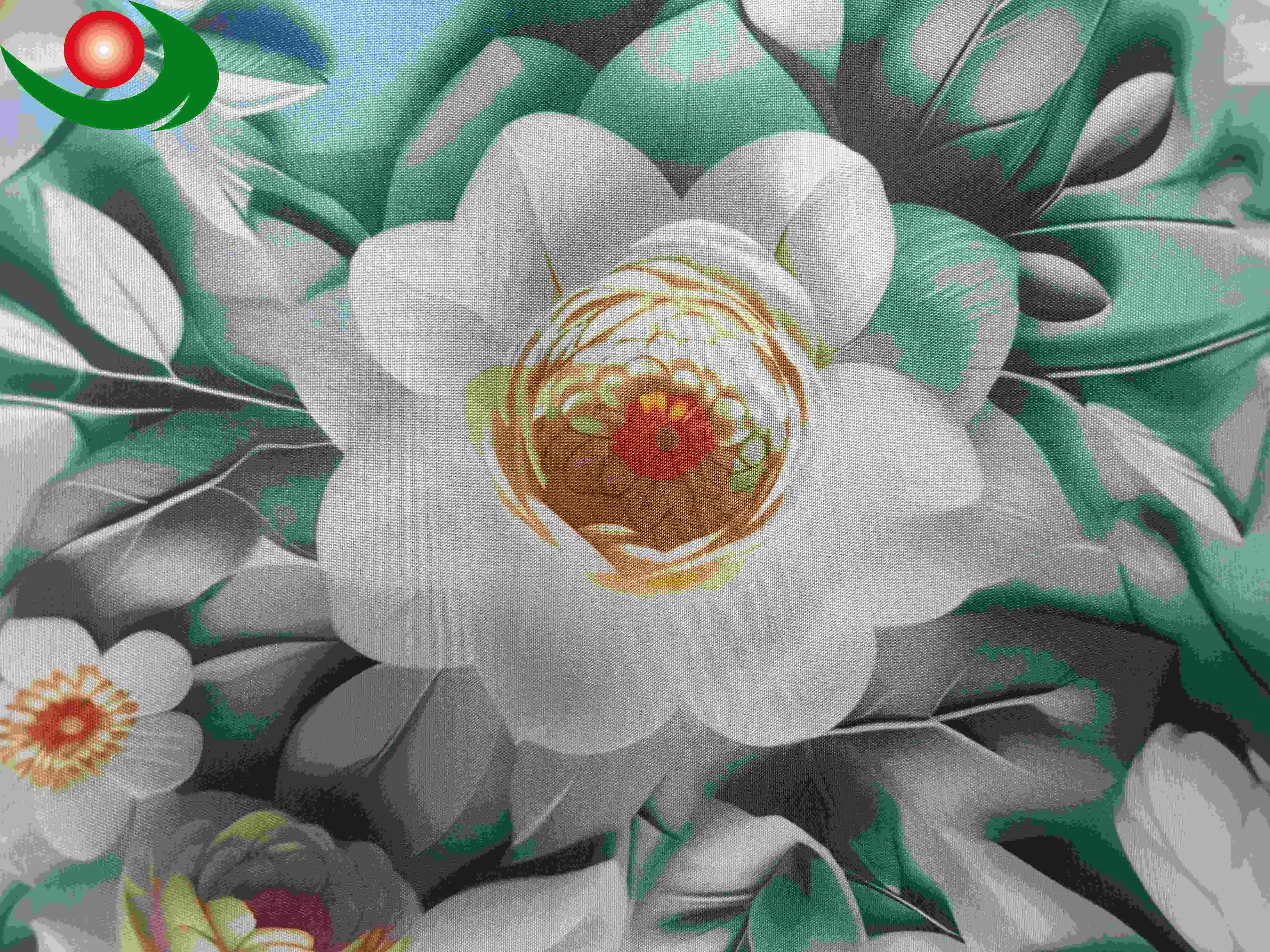 Nature-Inspired Fabric Shower Curtain