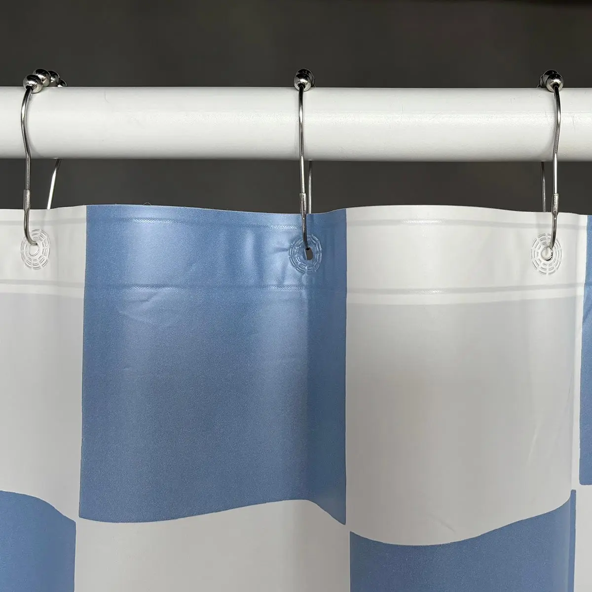 Color Block PEVA Shower Curtain