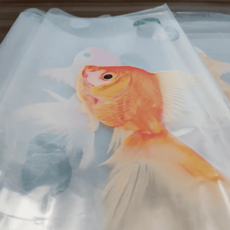 Goldfish Print Vinyl Shower Curtain