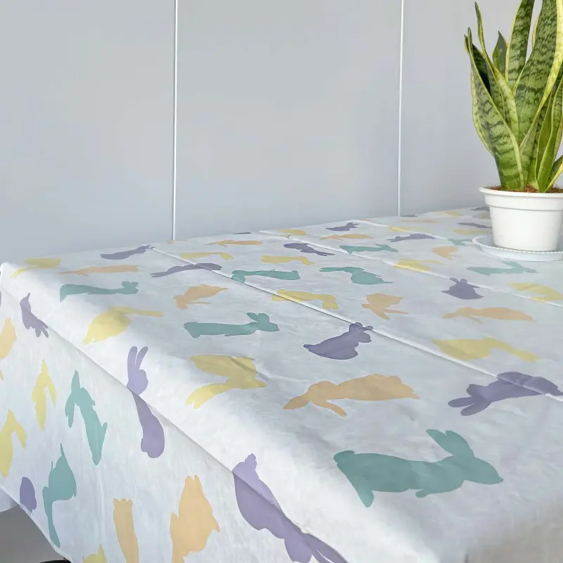 Customizable Waterproof Vinyl Tablecloth with Flannel Lining